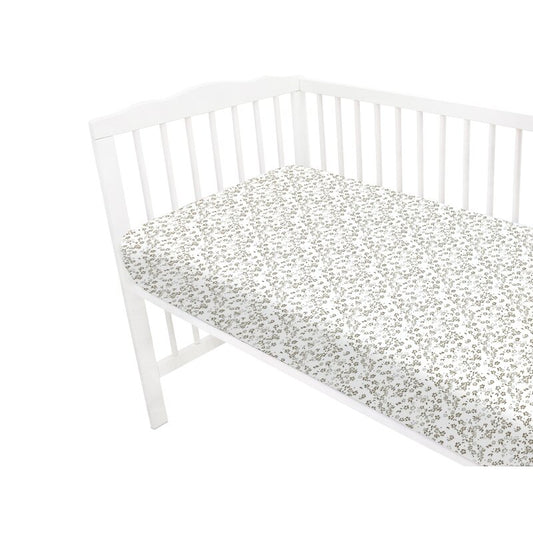Cearceaf cu elastic, MimiNu, Premium, Pentru patut 120X60 cm, Din bumbac certificat Oeko Tex Standard 100, Meadow