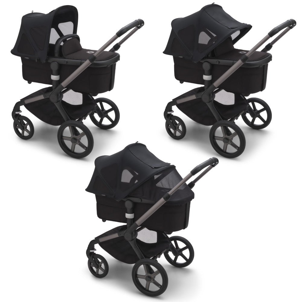 Copertina cu extensie plasa insecte Bugaboo Fox 5 Fox Cub Lynx Midnight Black