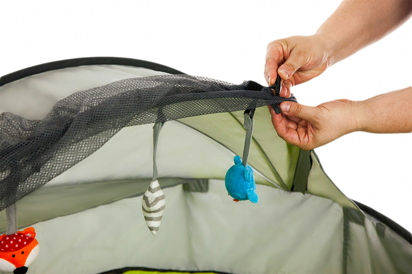 Cort 2 în 1 Călătorie și Joacă bblüv Nido Pop-Up Protecție UV 50+ Plasă Țânțari Compact