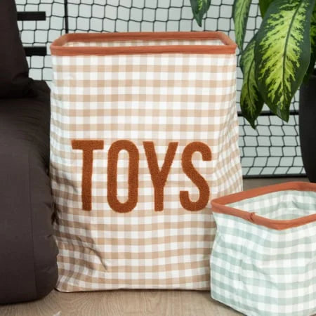Coș Depozitare Childhome Vichy 35x35x50 cm Organizare Cameră Copii