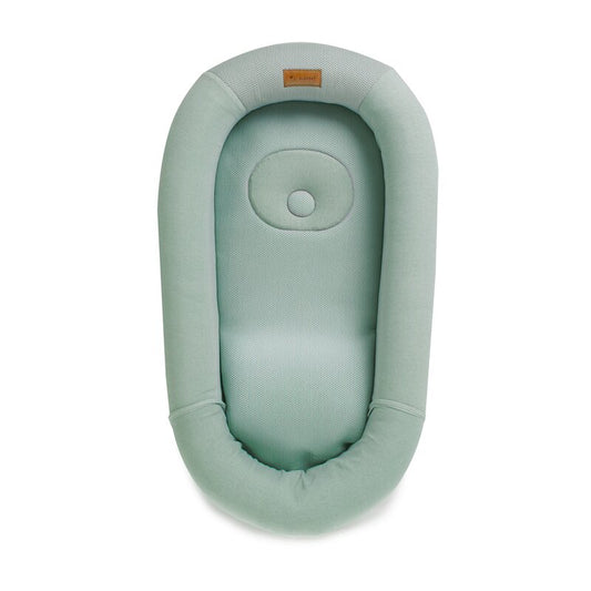 Cosulet confortabil pentru bebelusi, Jane, Joy Baby Nest, Material respirabil 3D, Cu perna pentru prevenire plagiocefalie, Botanic