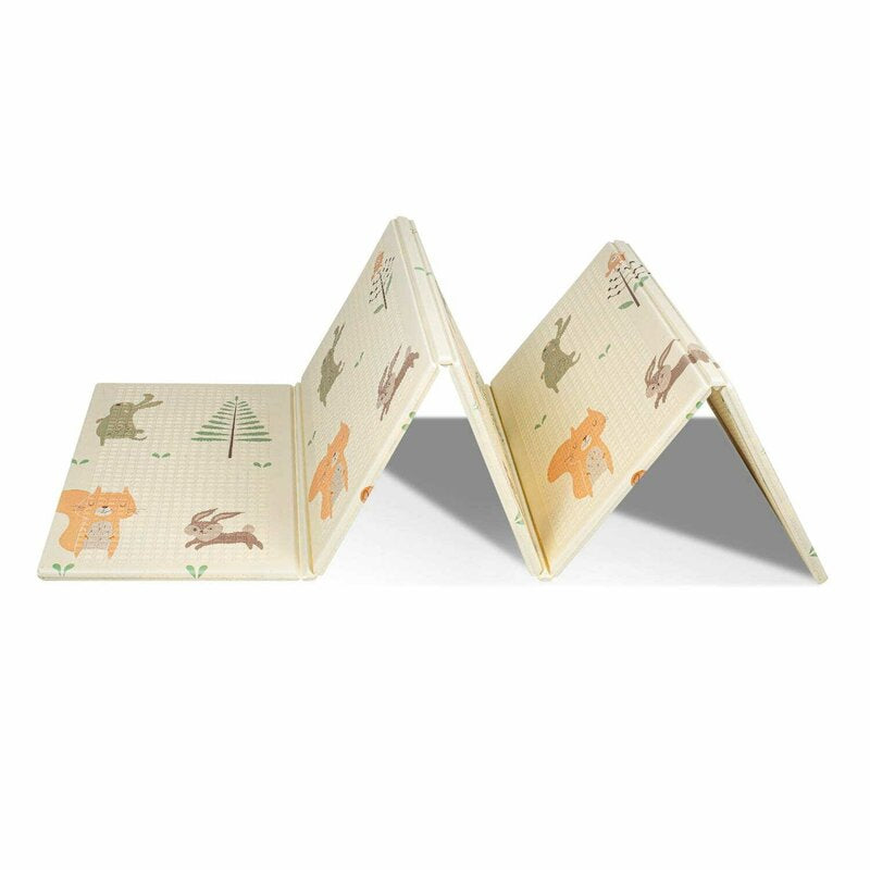 Covoras de joaca, Bocioland, Little Bear, Pliabil, Protectie impotriva loviturilor, Dimensiune mare, 200 x 150 cm, Cu Imprimeu pe ambele parti, Potrivit pentru utlizare atat in interior, cat si in exterior