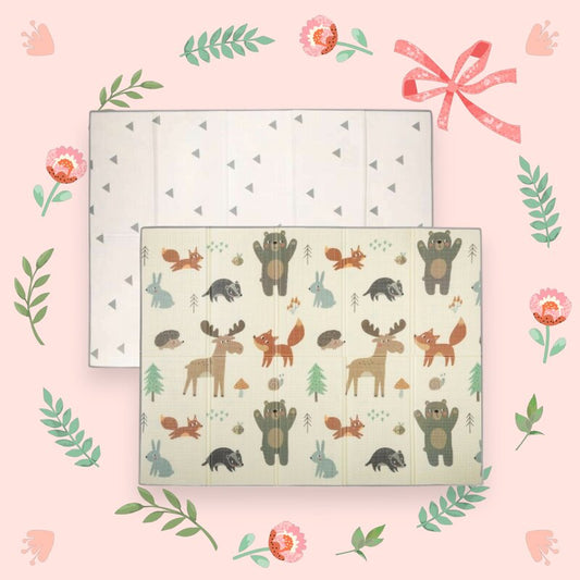 Covoras de joaca, FreeON, Magic Friends, Cu doua fete, Pliabil, Protectie impotriva loviturilor, 200 x 150 cm, Cu Imprimeu pe ambele parti, 0 luni+, Multicolor