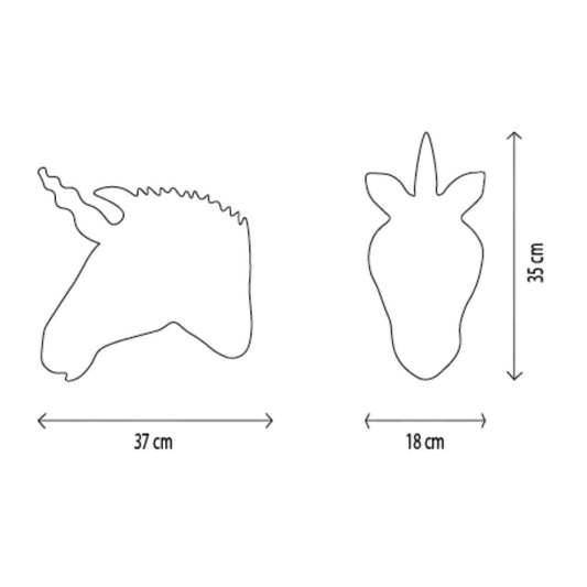 Decoratiune Wild & Soft - Cap de Unicorn Claire