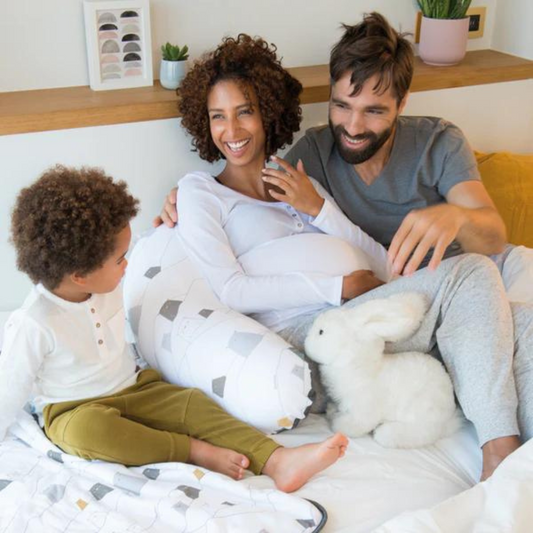 Pernă Doomoo Buddy 3în1 Bumbac Organic Bear Grey Gravide+Alaptare