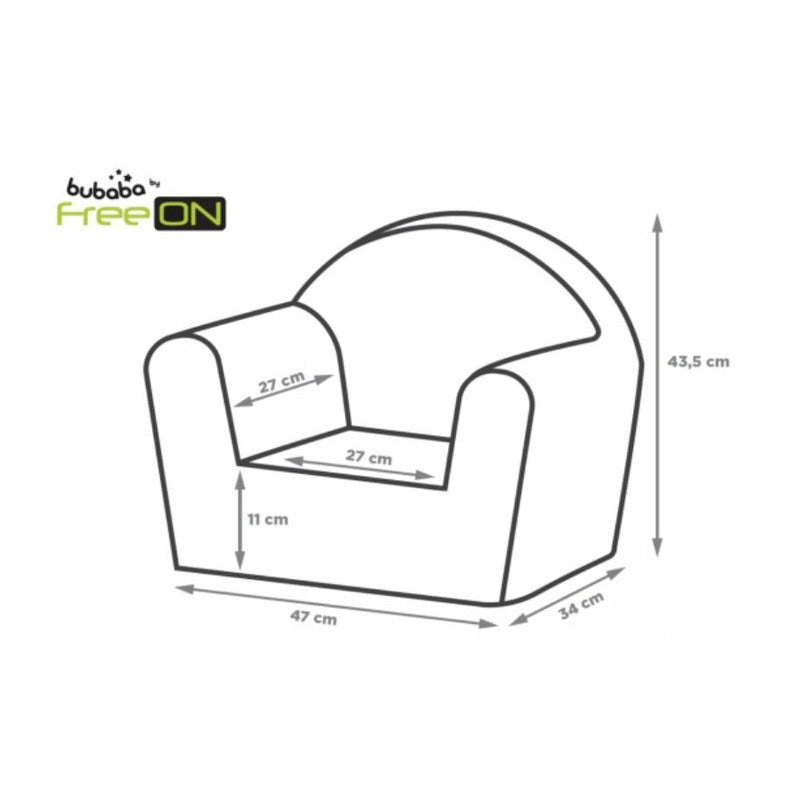 Fotoliu din burete, Bubaba, Pentru copii Green Magic, 9 luni - 5 ani, Cu Husa detasabila