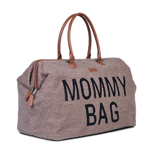Geanta Maternitate Childhome Mommy Bag Signature Teddy Soft Brown 58L