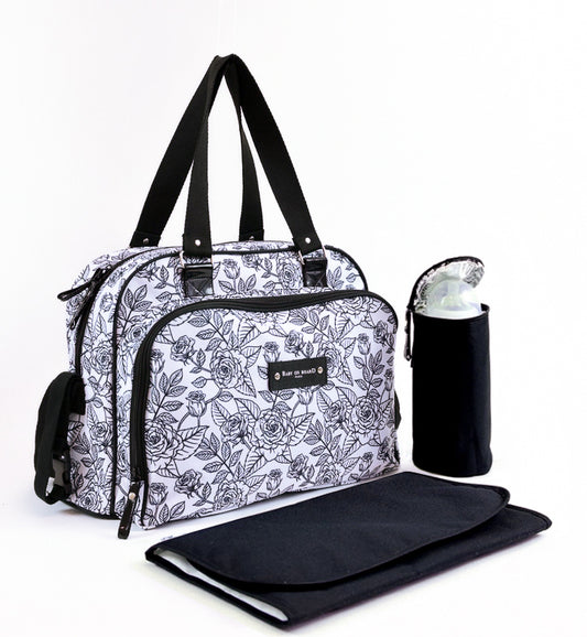 Geantă de Înfășat Baby On Board Simply Roses - Design Elegant cu Trandafiri