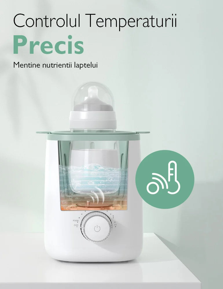 Incalzitor Biberon si Mancare Bebe Momcozy Nutri Smart Analog Baie de Apa Lumina Nocturna