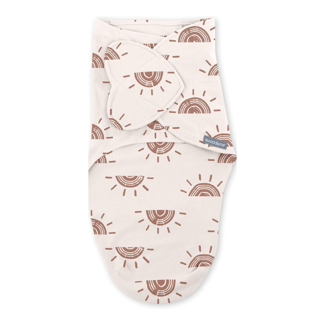Ingenuity - Set 2 sisteme de infasare Swaddle Me 0-3 luni, colectia Monogram, Rising Sun