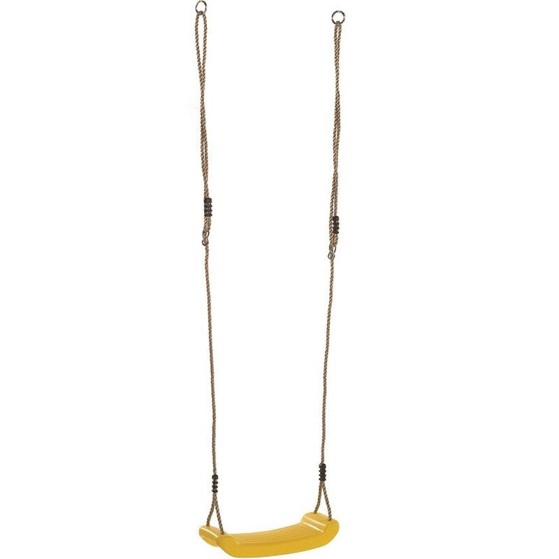 Leagan, Dice, Swing Seat, Fara spatar, Cu franghie PP, Cu inaltime reglabila pana la 240 cm, Pana la 70 kg, 3 ani+, Yellow