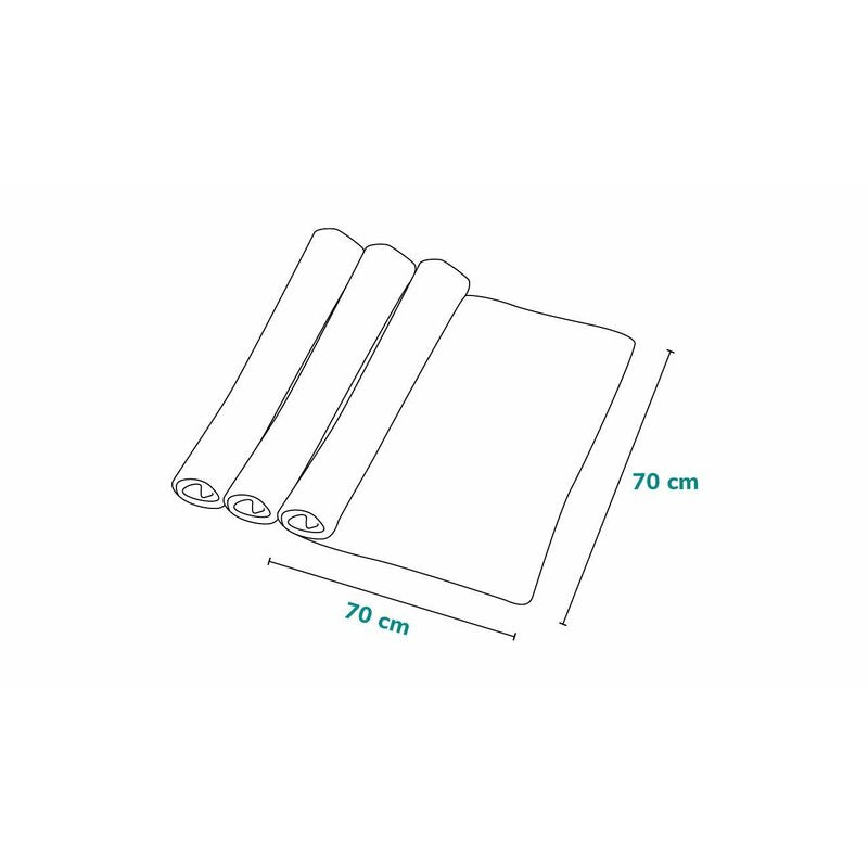 Set 3 museline, Lionelo, Bamboo, Multifunctionale, Din Bambus, 70x70 cm, Dino