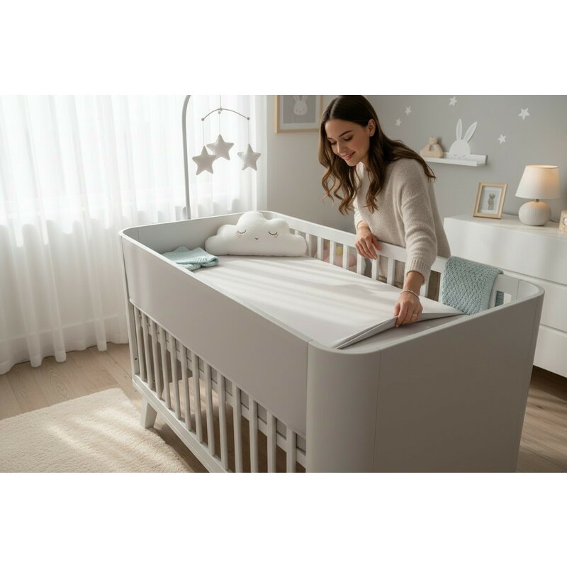 Cearșaf cu elastic MimiNu Royal Beige, 160x80 cm