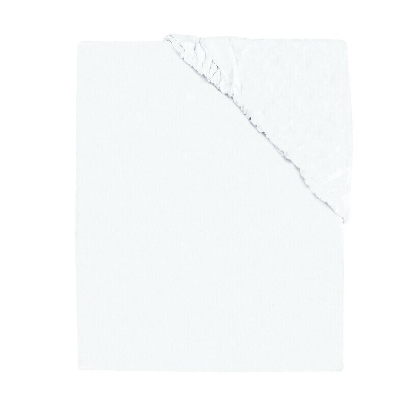 Cearceaf cu elastic, MimiNu, Pentru landou, carucior si cosulet, 80x35 cm, Din Jerseu, Material certificat Oeko Tex Standard 100, Alb