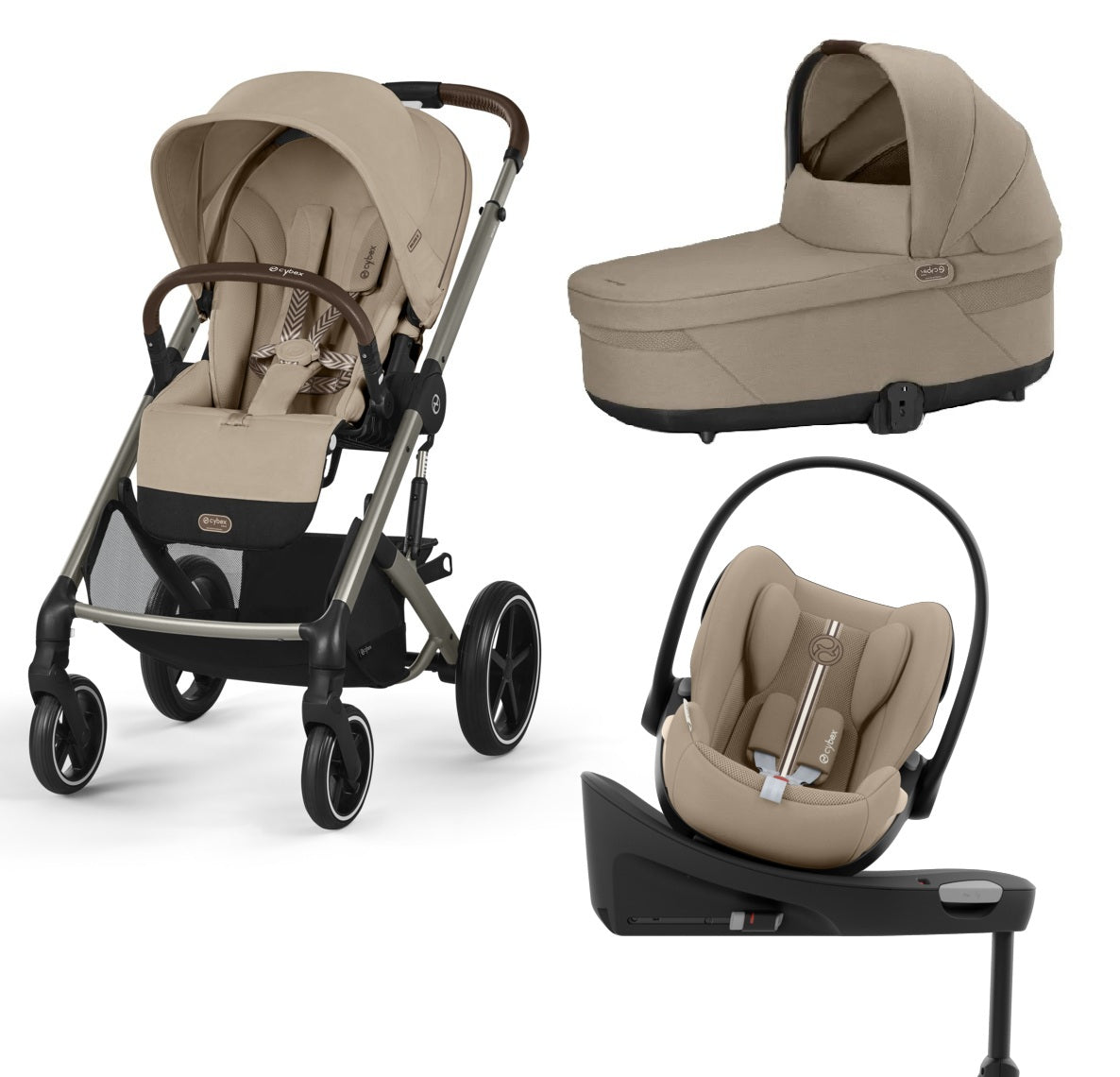 landou cybex Pachet Cărucior 4-in-1 Cybex Balios S Lux + Scoică + Isofix – Nola Kids