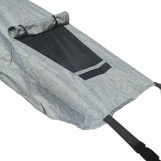 Parasolar, FreeON, Cu laterale pentru landou si carucior, Copertina protectie UPF 50+ cu fereastra, Usor reglabil, Rezistent la apa, Gri