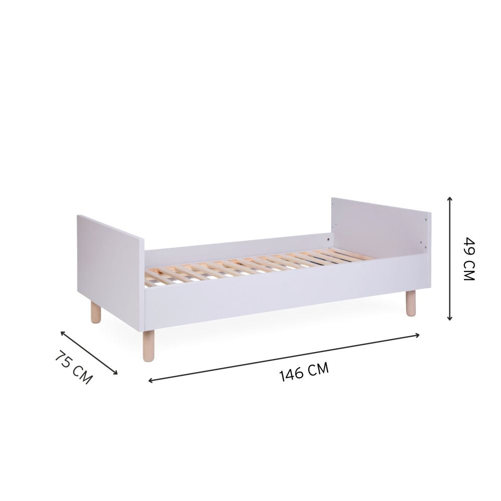 Patut Evolutiv Childhome Clay 70x140 cm Transformat in Pat Junior