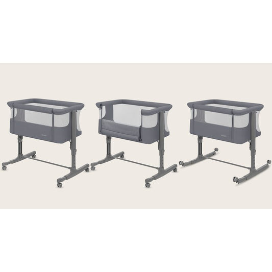 Pătuț Co-Sleeper 3 în 1 Lionelo Aurora Leagăn Reglabil Granit