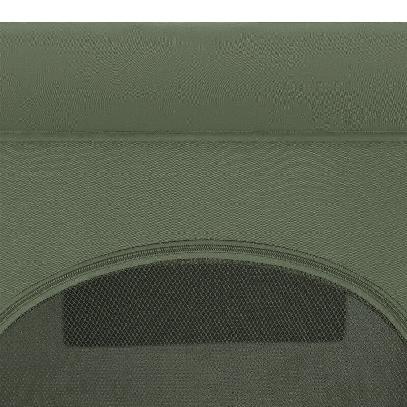 Patut pliant, Lionelo, Jasmin Easy Fold, Pana la 15 kg, Usor de pliat, Cu doua nivele, Cu saltea ergonomica T25, Cu intrare laterala cu fermoar, 2 roti cu frana, 123 x 67 cm, Conform cu EN 716, 0-36 l