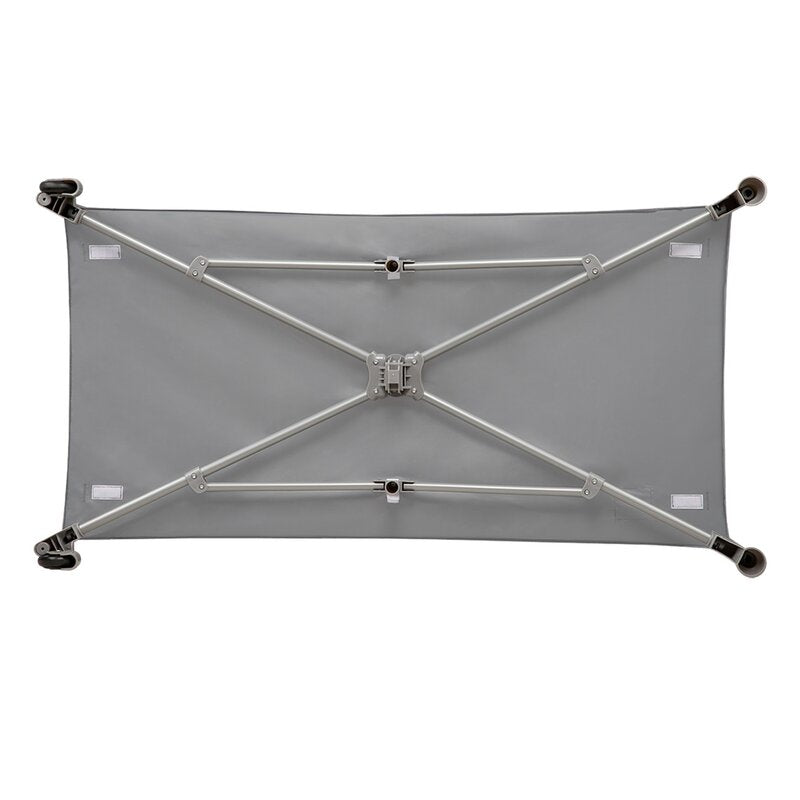 Patut pliant, Lionelo, Stefi, Cu un nivel, Cu intrare laterala cu fermoar, 2 roti, 120x60 cm, Conform cu standardul european de securitate EN 716, Grey