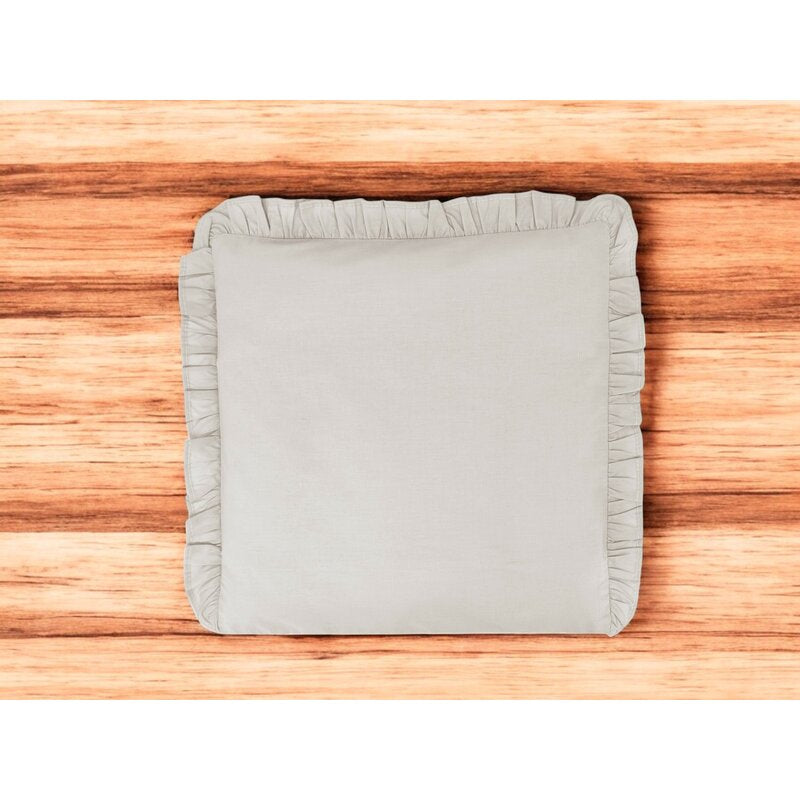 Perna clasica de dormit, MimiNu, Cu husa detasabila cu fermoar, Din bumbac certificat Oeko Tex Standard 100, 40x40 cm, Colectia Royal, Beige