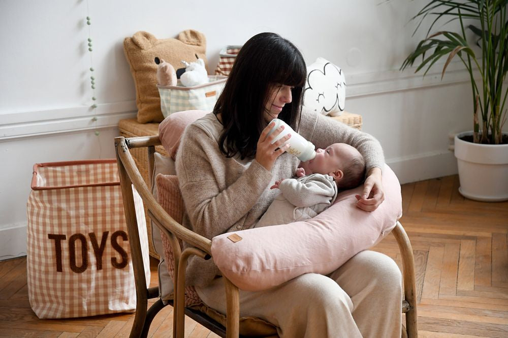 Pernă Gravidă Beaba Big Flopsy 170 cm Old Pink Multifuncțională