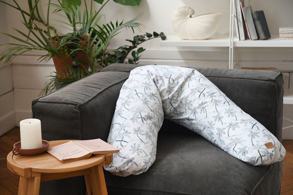 Pernă Gravidă Beaba Big Flopsy 170 cm Palm Tree Multifuncțională