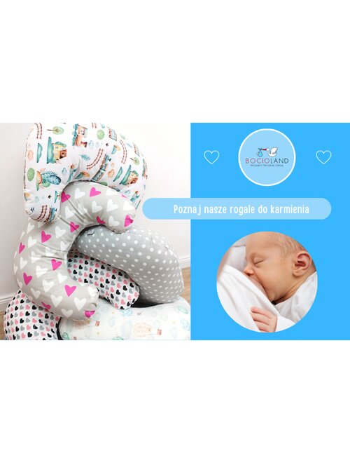 Pernă pentru Alăptat Bocioland Gray Stars Bumbac 100% Husă Detașabilă 50x18 cm
