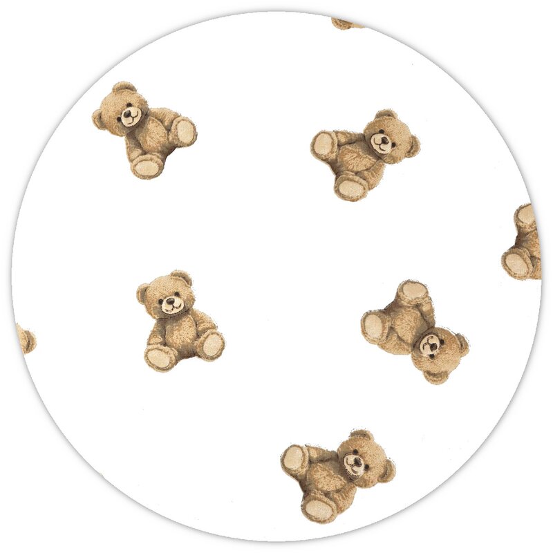 Perna pentru alaptat, Qmini, Din bumbac certificat Oeko Tex Standard 100, Cu husa detasabila, Cu fermoar securizat, Circumferinta 155 cm, Teddy Toys