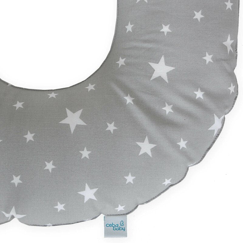 Perna postpartum, Ceba Baby, Amelioreaza durerile dupa nastere, Umpluta cu bile EPS, Bumbac, 45x45x10 cm, Milky Way