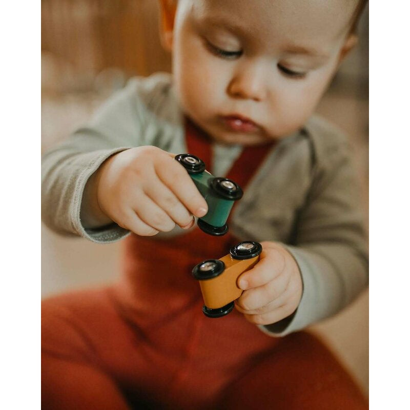 Pista de masini, Petite&Mars, Milky Way Wood of Mars, Cu 3 masinute, 18 luni+, Multicolor