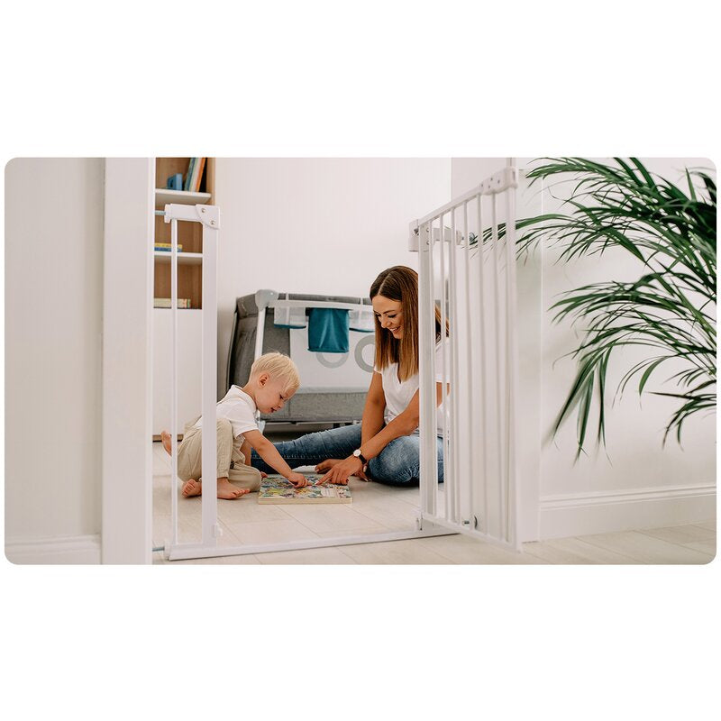 Poarta de siguranta, Lionelo, Truus Slim, Prin presiune, 105 cm, Conform cu standardul europeane de securitate EN1930, Negru Onyx