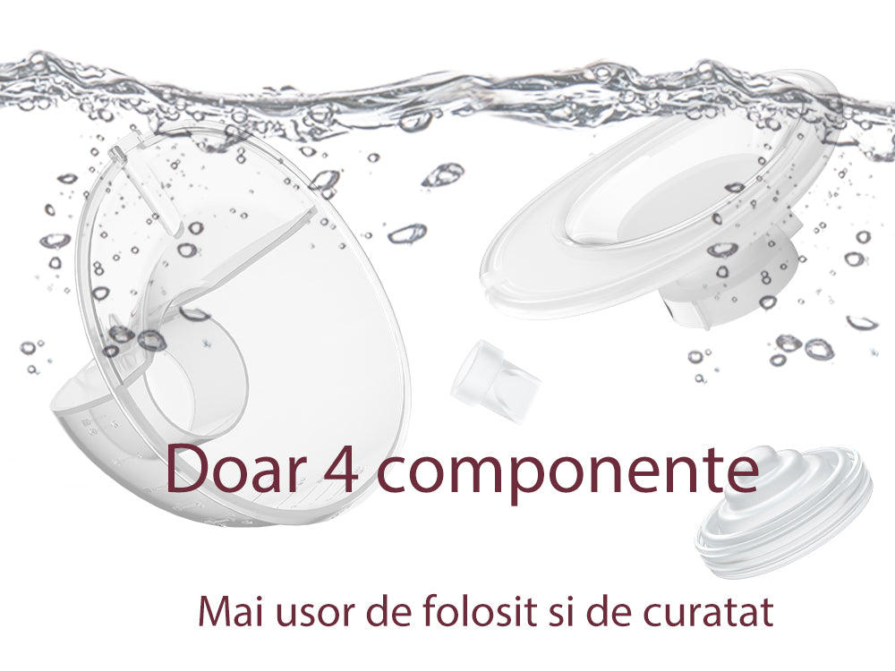 Pompă de Sân Momcozy Hands-Free M5 Grey - Silențioasă, Portabilă, Eficientă