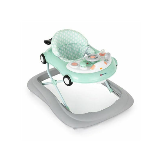 Premergator muzical, Petite&Mars, Cu panou interactiv si lumini Cabrio, Inaltime reglabila pe 3 pozitii, 6 luni+, Verde