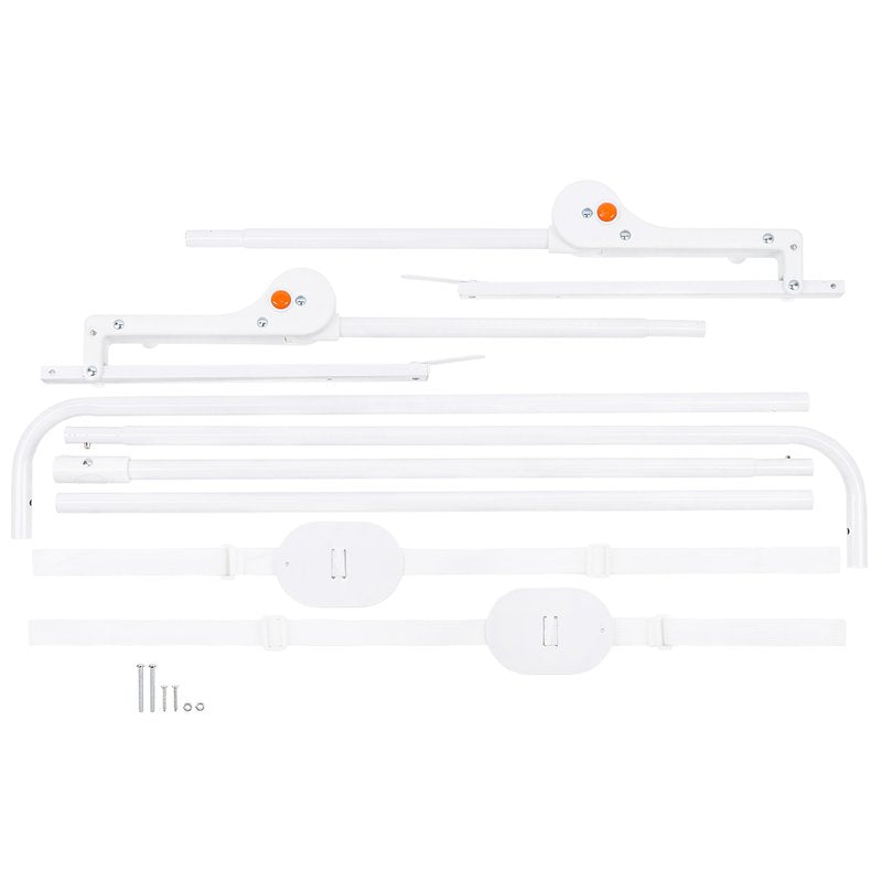 Protectie laterala pat, Lionelo, Hanna, Cu buzunar accesorii, 150x66 cm, Conform cu standardul european de securitate BS7072, Gri