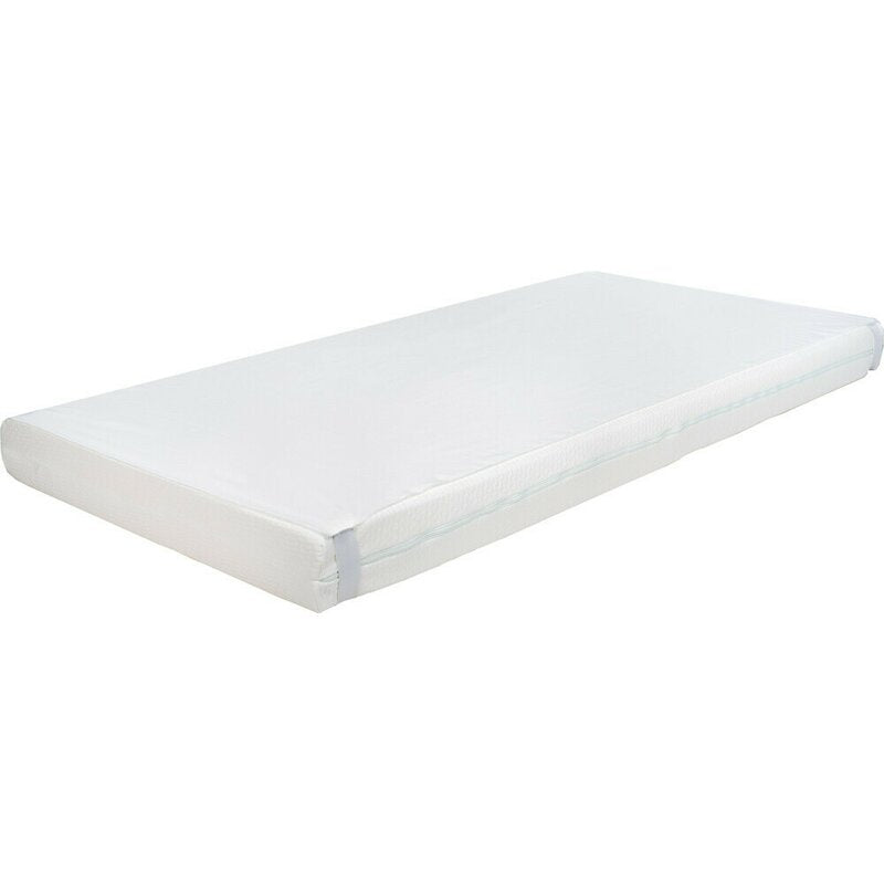 Protectie saltea, Bubaba, Impermeabila, Pentru patut de dimensiunea 200x90 cm, Din poliuretan, Spalare la 95 grade, 0 luni+, White