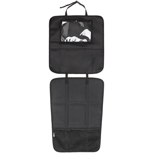 Protectie scaun auto, FreeON, Bancheta si spatar, Cu organizator, 3 in 1, Dimensiune 123x48.5 cm, Negru