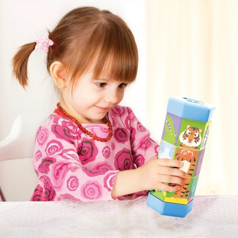Puzzle Quercetti Tubo Mix Match Animale