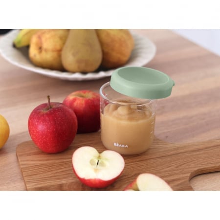 Recipient ermetic sticla Beaba 250 ml Sage Green