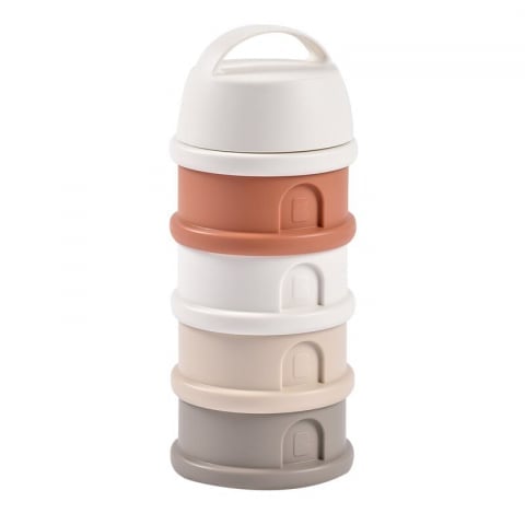 Recipient lapte praf 4 compartimente Beaba Cotton Terracotta