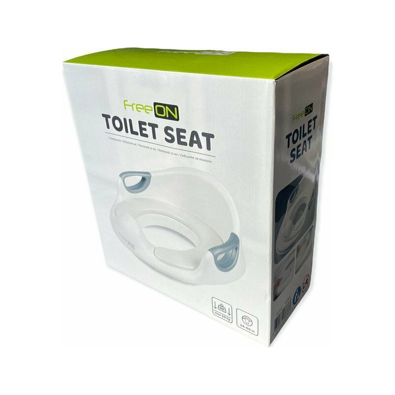 Reductor toaleta, FreeON, Cu perna confortabila si detasabila, Cu manere, 37x9,3x65,5 cm, White