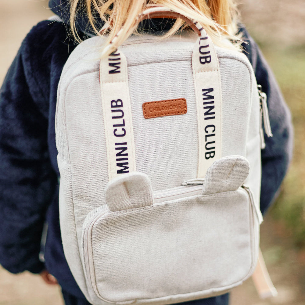 Rucsac pentru copii Childhome Mini Club Signature Alb