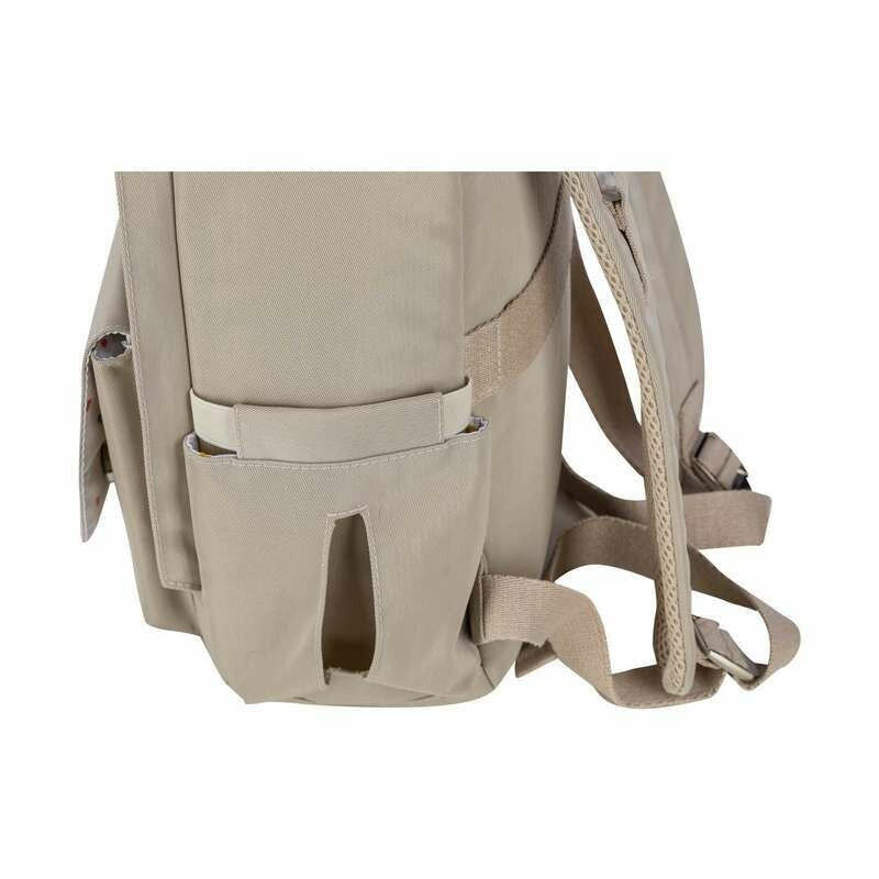 Rucsac pentru mamici, FreeON, Style, Impermeabil, Cu multiple buzunare, Bine compartimentat, Cu prindere universala de carucior, 28x28x12 cm, Grey/Beige