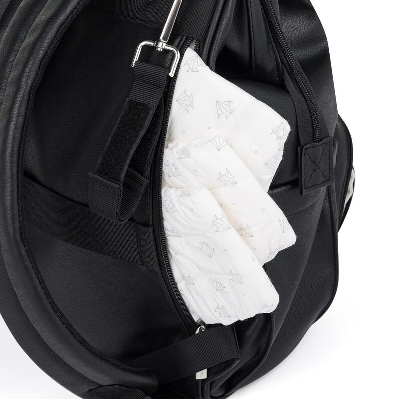 Rucsac pentru mamici, Petite&Mars, Jasper, Cu 12 compartimente, Cu buzunare termice, Saltea de infasat inclusa, 27 x 41 x 14 cm, Camel Beige