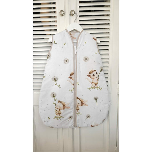 Sac de dormit, MimiNu, Pentru bebelusi, De iarna, Din bumbac certificat Oeko Tex Standard 100, Cu fermoar, 70 cm, 2.5 Tog, Cats