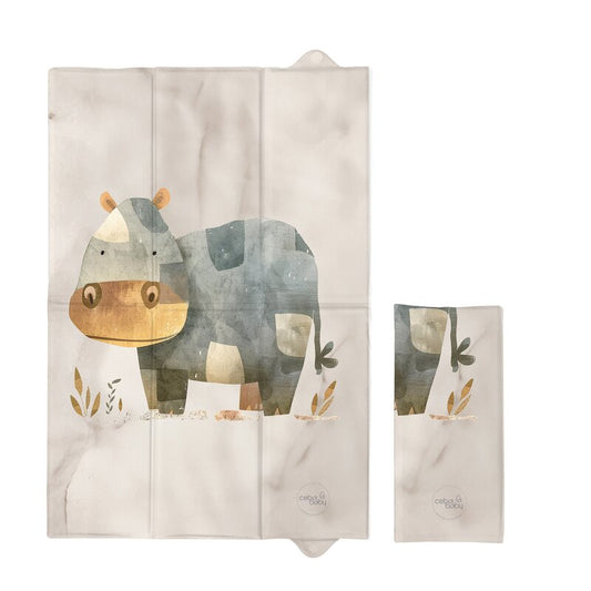 Saltea de Infasat Ceba Baby Pliabilă 60x40 cm Basic Cosy Hippo