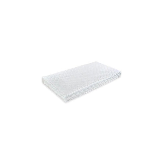 Saltea patut bebe, Babyneeds, Cocos Confort II, Cu husa detasabila, Antialergica, Cu fibre de cocos si strat de burete, 120x60x8 cm, 0 luni+, Alb