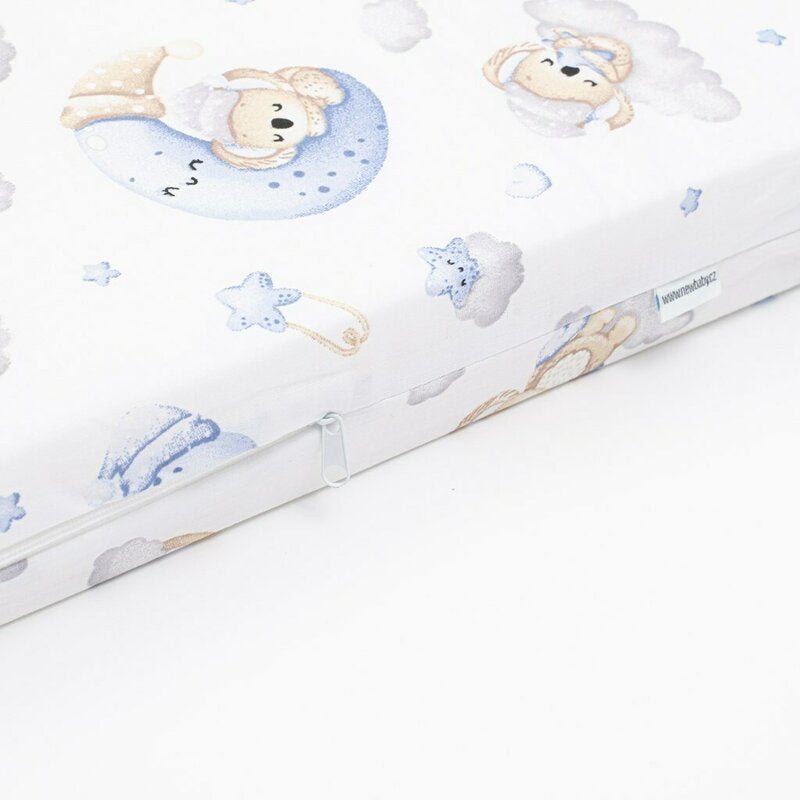 Saltea patut bebe, New Baby, Din spuma, Cu husa detasabila, 120x60x6 cm, 0 luni+, Blue Koala