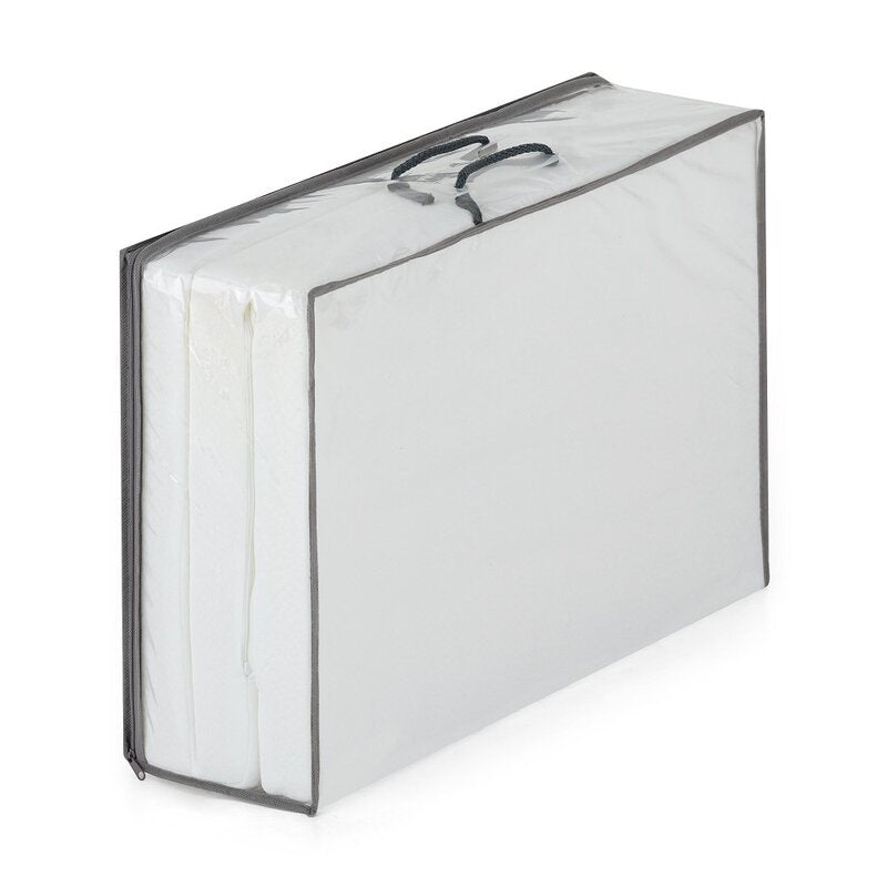 Saltea pliabila, Petite&Mars, Foldie, Multifunctionala, Include o geanta de transport, Cu husa detasabila, Din spuma, 120x60x5 cm, Alb