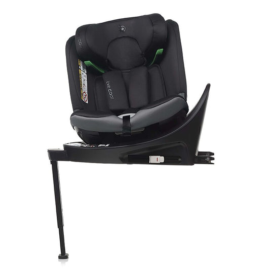 Scaun auto, Be Cool, Wagon I-Size, Rotire 360 grade, 40 - 150 cm, 0 - 36 kg, Cu Isofix si picior stabilizator, Cu protectie laterala de siguranta Conform cu standardul european de securitate ECE R129, Carbon